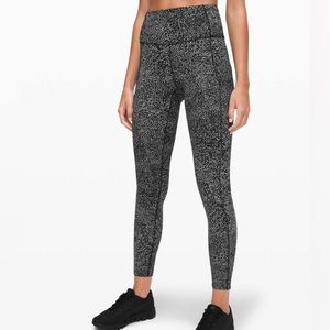 COPY - Lululemon Fast and Free Tight II Ice Gray Black 2